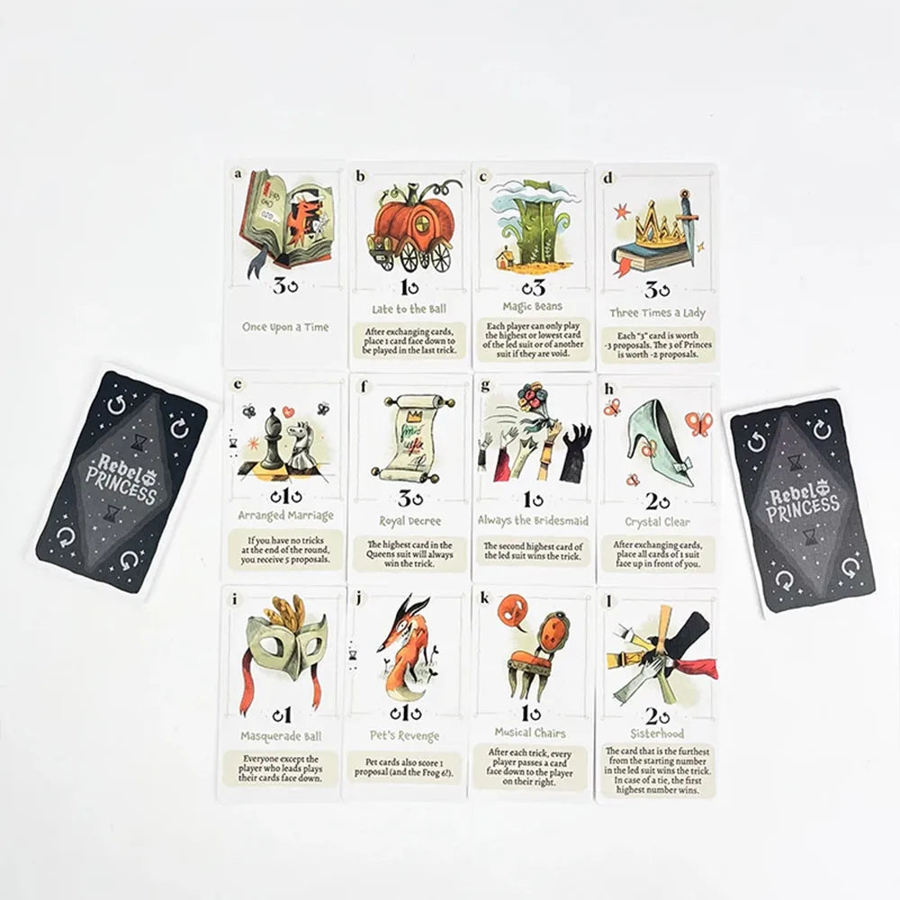 REBEL PRINCESS Deluxe Board Card Game Ultimate Family Party Trick-Taking Fun for 3-6 Players