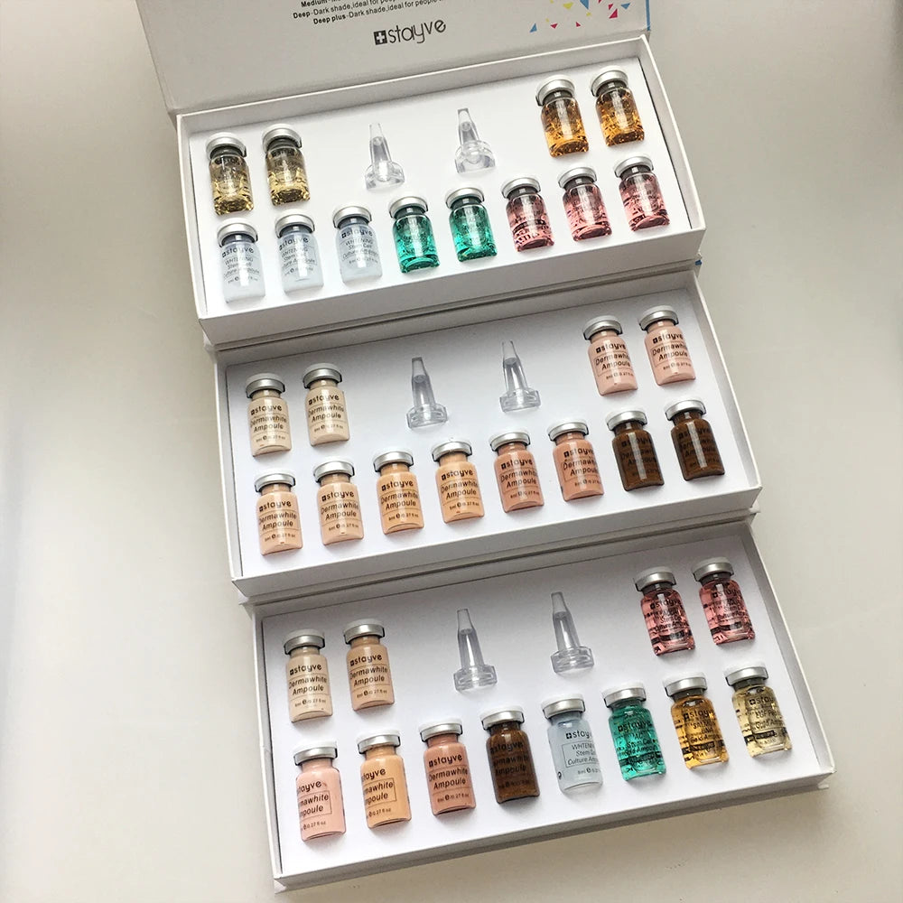 Korea Stayve BB Cream Glow Skin Booster Ampoule Kit Niacinamide/Salmon DNA  Face Foundation Moisturizing Cream Skin Care Beauty