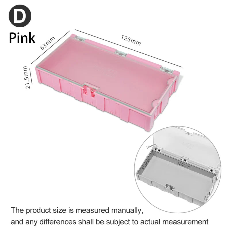 SMD SMT Electronic Component Container Mini Storage Boxes kit PCB Component Organizer for Small Component Jewelry Tool