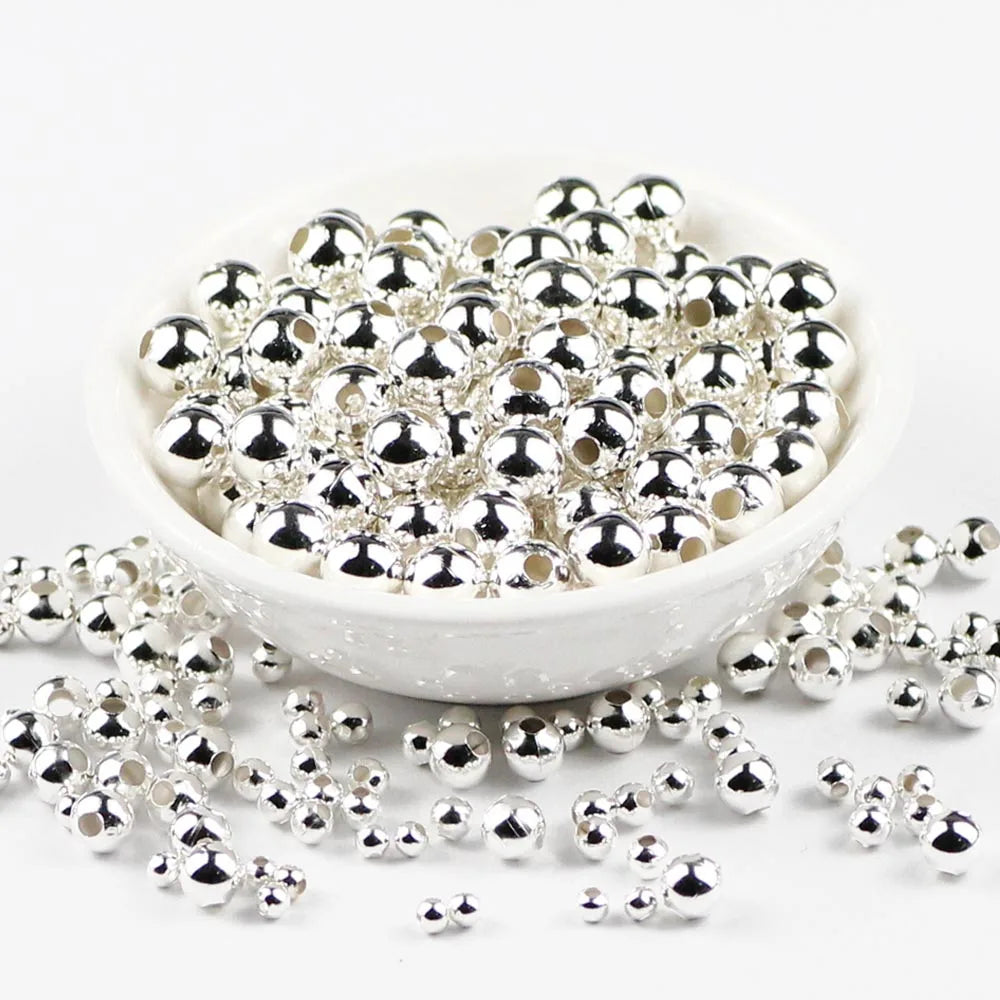 30~1000Pcs 2/3/4/5/6/8MM Gold-plated Metal Round Iron Washer Loose Beads For Jewelry Making Bracelet Necklace Accessories DIY