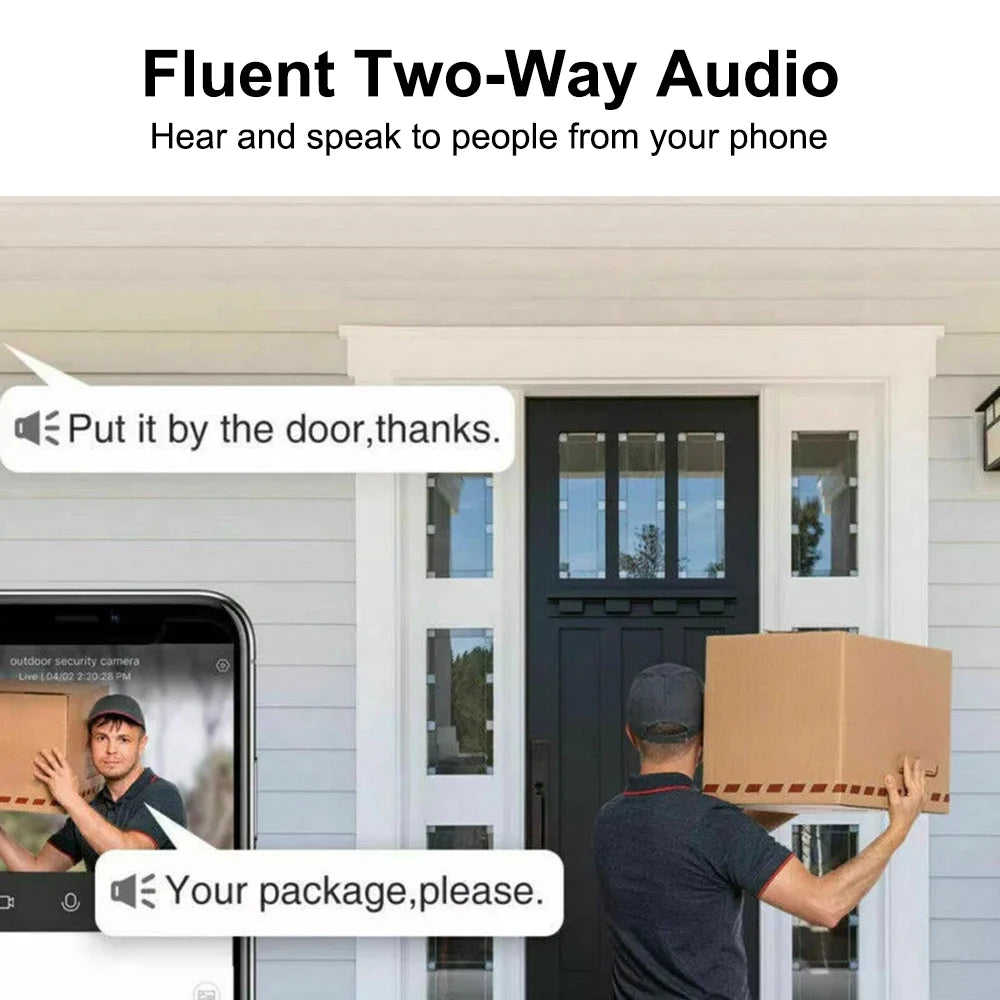 3MP Battery Solar WiFi Security CCTV 130 Wide View Angle 5XDigital Zoom Waterproof Outdoor Solar Camera 5200mAh Rechargeable Cam