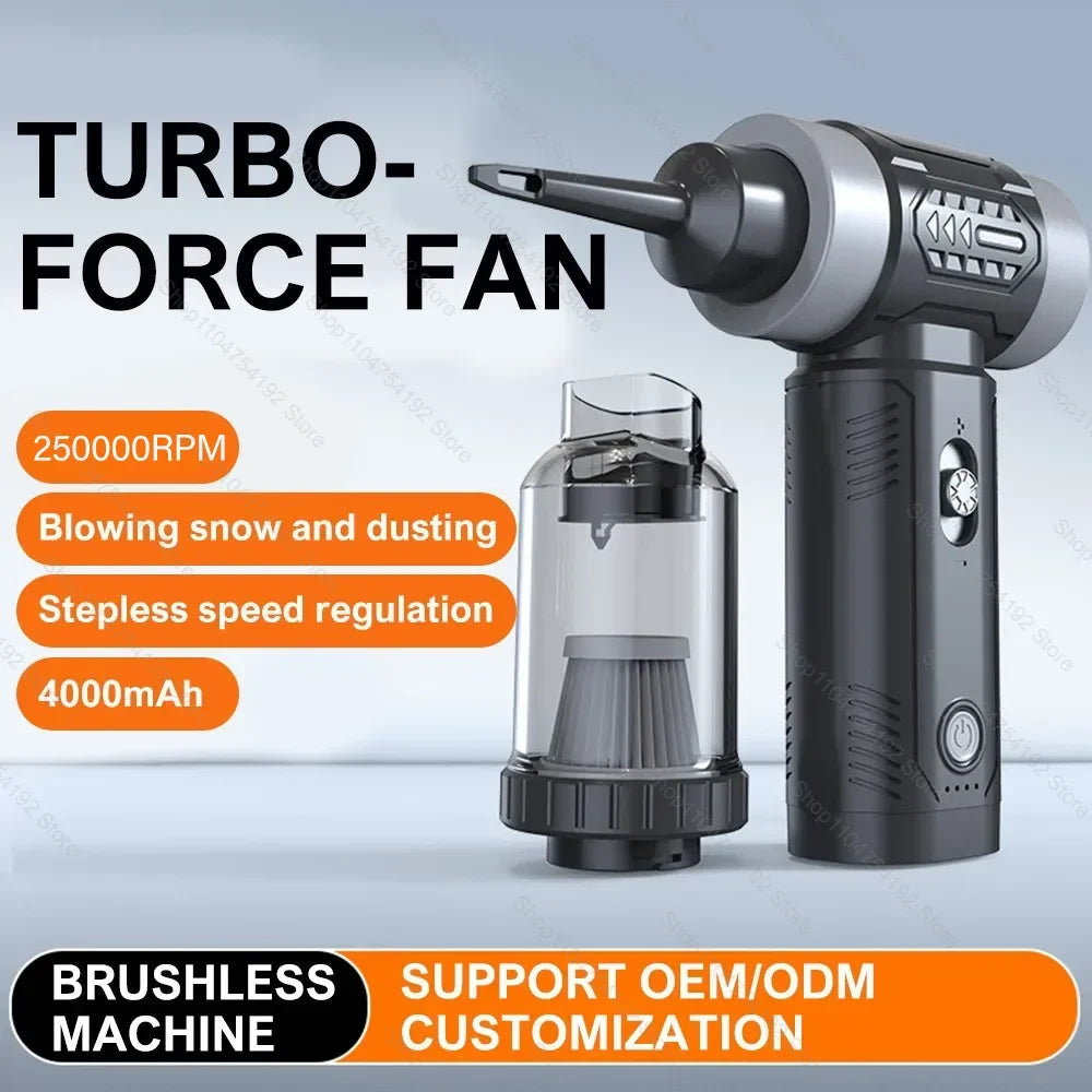 Turbo Jet Blower Powerful Air Blower Brushless Motor Turbo Fan Wind Speed Portable Dust Blower Electric Dryer Car Vacuum Cleaner