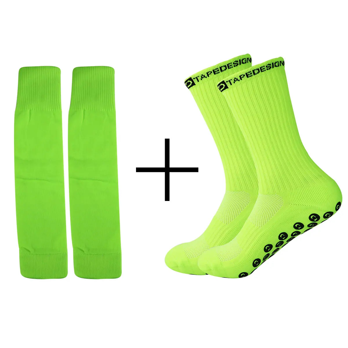2 sets of professional non-slip sports socks, non-slip rubber grip mat, football socks, yoga jump rope boxing