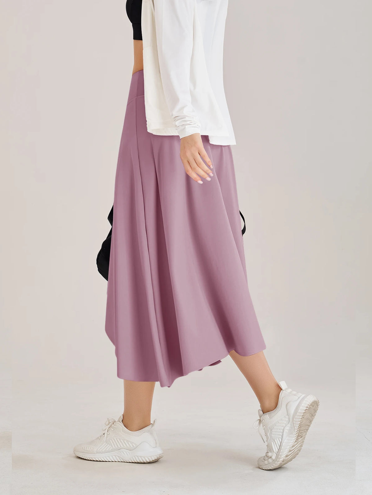 Summer Women Golf Tennis Dance Fitness Long Skirts Quick Drying Solid Female Lining High Waist Long Skirts Shorts