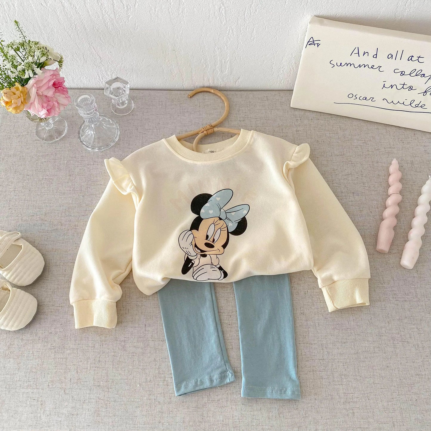 Baby Clothing Set For Children Aged 1-6 Fashion Set Children's Cartoon Girl Sports Set Top And Pants 2-piece Set