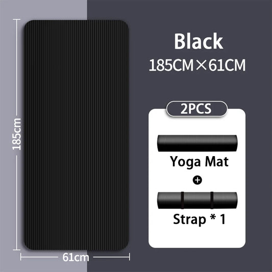 8mm NBR Yoga Mat for Beginners Anti-Slip Thickened Home Fitness Dance Sports Floor Mat Equipment