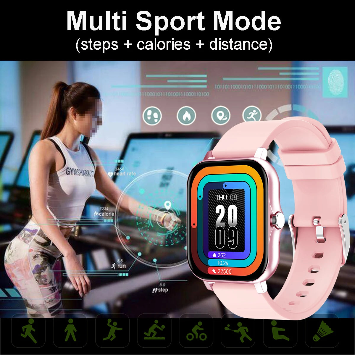 NEW 2025 Fashion SmartWatch Android Phone 2.01" Color Screen Full Touch Custom Dial Watch Women Bluetooth Call Smart Watch Men