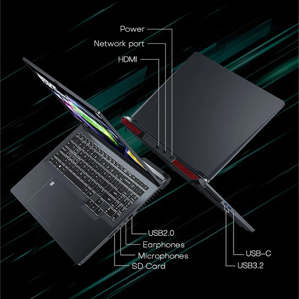Xiaman 16 inch Gaming Laptop intel Core i7-6700HQ GTX 1060 IPS 1920*1200 Notebook PC 16GB RAM 1TB SSD Windows 11 Laptop Computer
