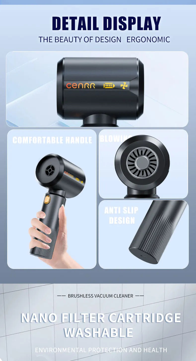 CENRR 2026NEW Car Vacuum Cleaner Cordless Wireless Cleaner Portable HandHeld Vacuum Cleaner for Car Cleaning Machine