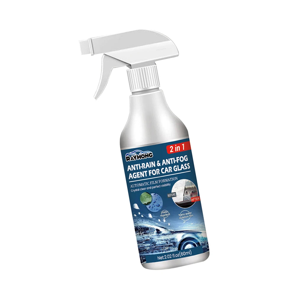Anti Fog Rain Repellent Spray 60ml Car Glass Rainproof Antifogging Coating Agent Long Lasting for Windshield Rearview Mirror