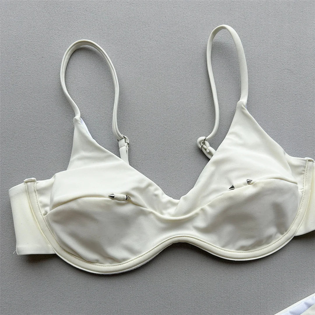 New Underwired Bikini Female Swimsuit Women Swimwear Two-Pieces Bikini Set Brazilian Padded Bather Bathing Suit Swim V7743