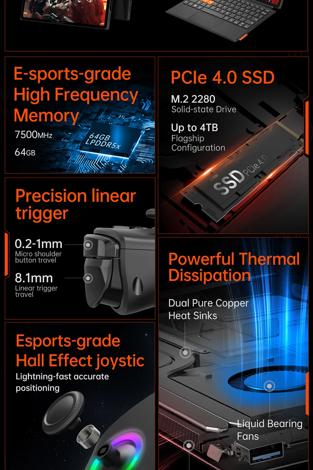 OneXPlayer X1 PRO AMD Ryzen AI 9 HX370 /8840U Laptop Tablet 3 IN 1 PC Game Console 10.95" Windows Handheld Controllers Computer