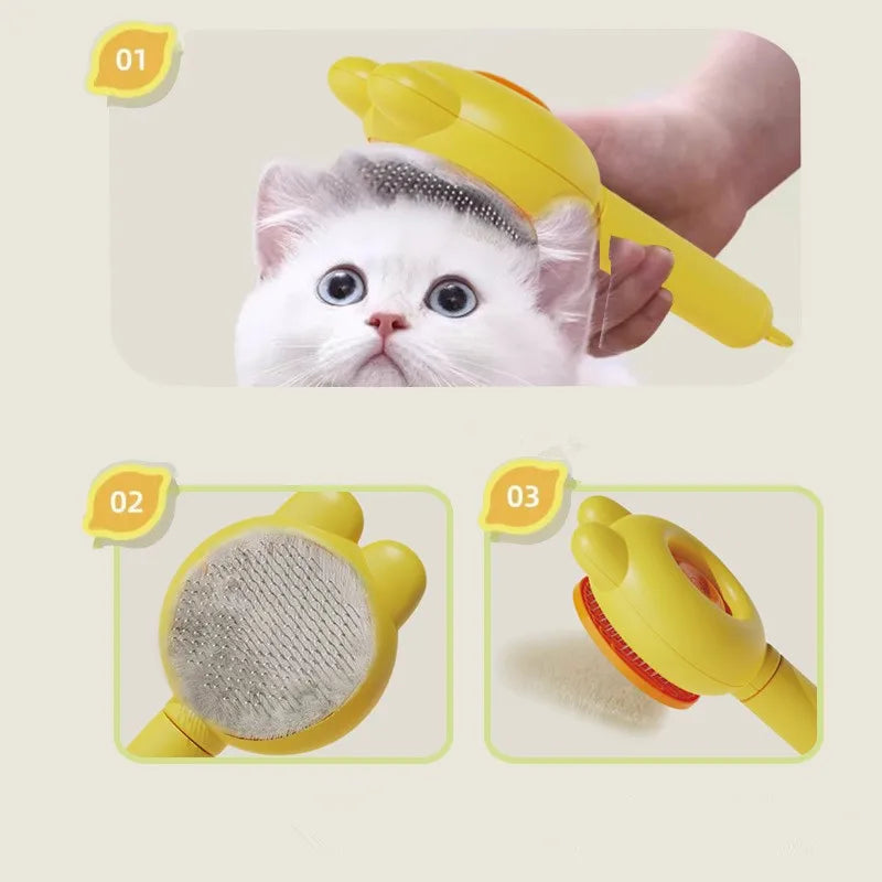 20PC/Lot Cat Grooming Comb Self-cleaning Pet Hair Remover Brush Massage Comb Cat Cleaning Products
