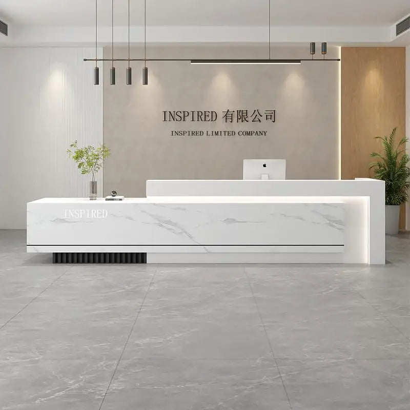 Luxury Reception Desks Modern Display Decorations Reception Desk Accessories Escritorio De Recepcion Commercial Furniture