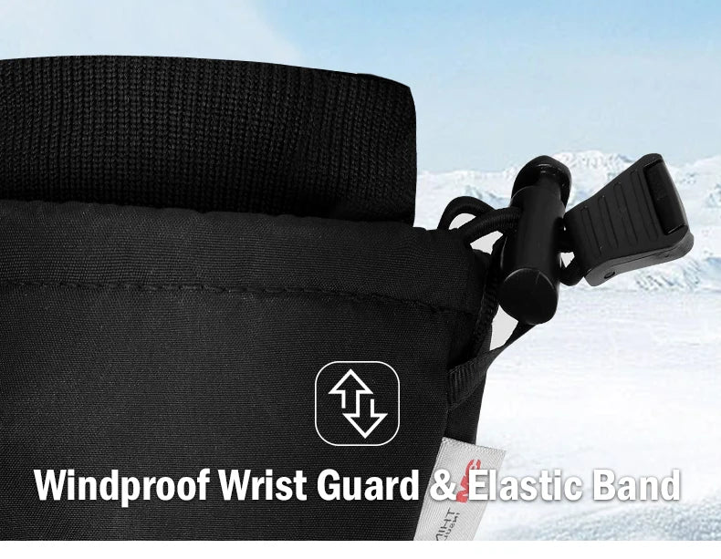 INPAKO thickened men's and women's professional ski gloves windproof winter warm snow gloves snowmobile five-finger gloves