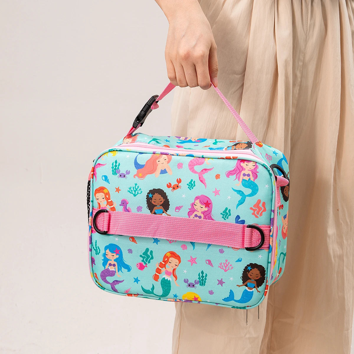 Cartoon Insulated Lunch Bag for Student Portable Food Thermal Box Waterproof Office Lunchbox With Shoulder Strap Insulated Case