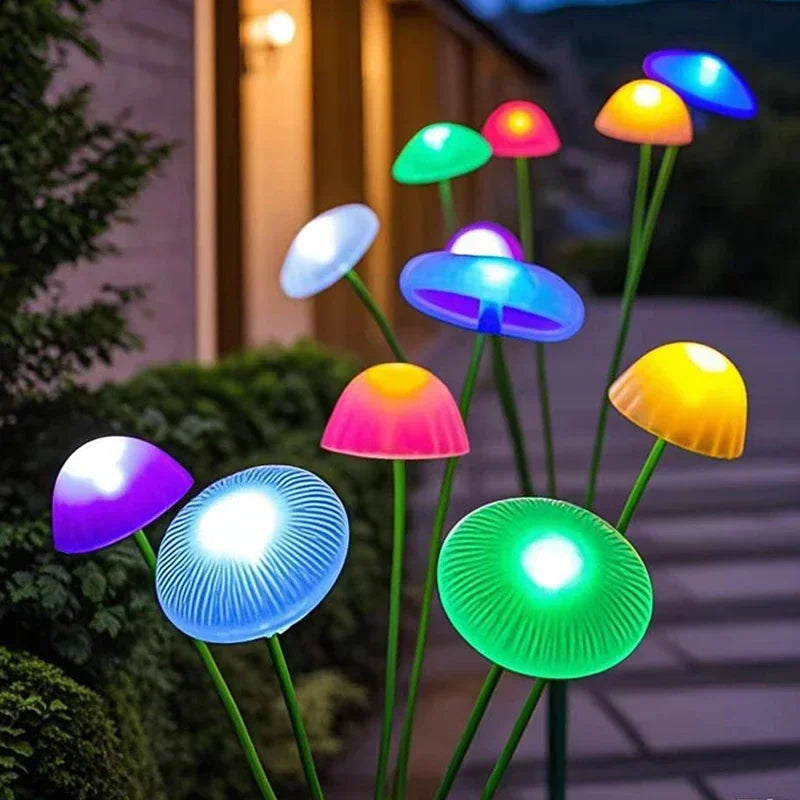 6-heads Solar LED Jellyfish Sway Lights Garden Decor Waterproof Outdoor Solar Pathway Light for Patio Balcony Yard Flowerbed