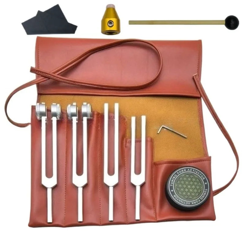 Diapason Tuning Fork Full Set Healing Chakras Tuning Forks Meditation Aluminum Alloy Forks Sound Therapy Percussion Instruments