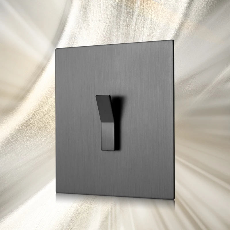 Avoir Wall Push Button Switch Y Type On Off Rocker Switches 2Way Power Scoket Gray Europe UK Electric Outlets Home Improvements