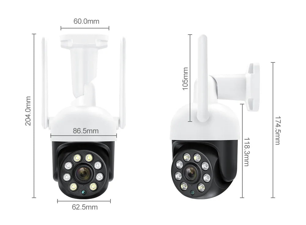 MISEC HD 4MP PTZ Wifi Wireless IP Camera Outdoor Human Detect  Two Way Communication Security Surveillance  Color Night Vision