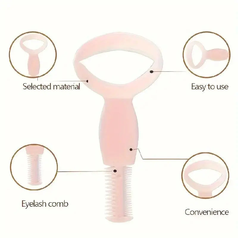 1pc Pro Practical Eyeliner Stencil Kit - Easy-to-Use Mascara Shield Guard with Comb and Eyelash Applicator Tool for Precise