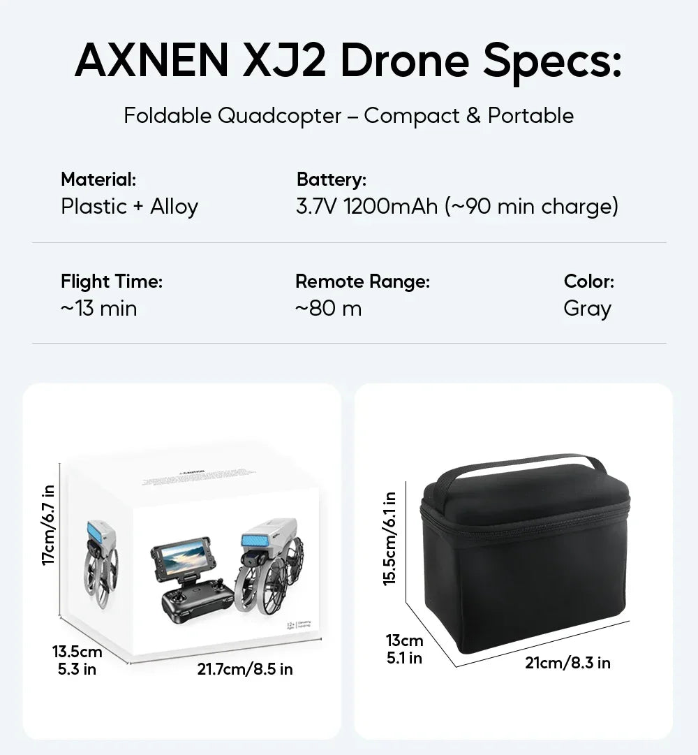 XJ2 Mini Drone 8K HD Camera, Foldable Brushless RC Quadcopter, Remote Control Toy for Kids Teens Beginners Gift Drone