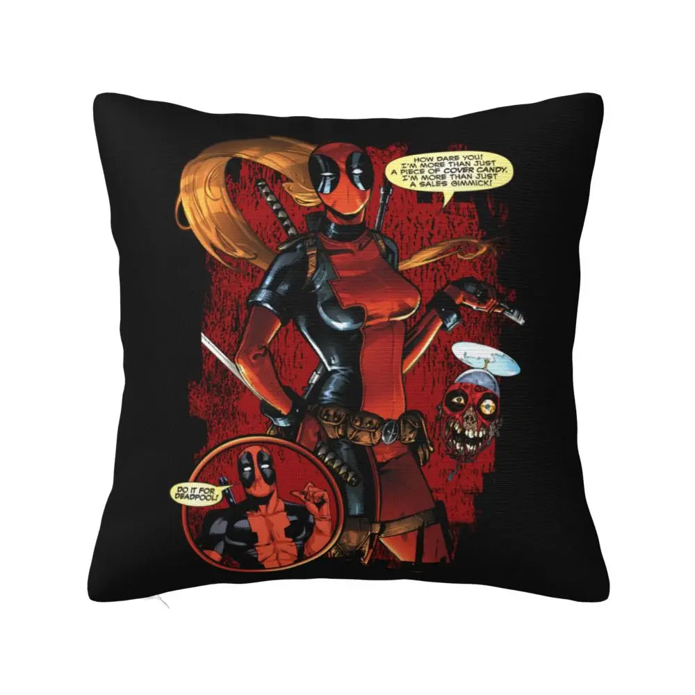 Custom Deadpool Wolverine Cartoon Manga Cushion Cover Soft Cute Pillows