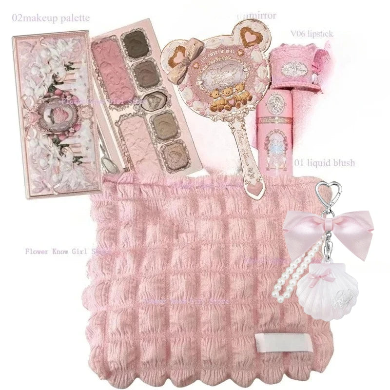 Flower Knows ALL IN ONE Makeup Kit Full Professional Face Palette Blush Eyeshadow Lip Cream Solid Perfume Sets