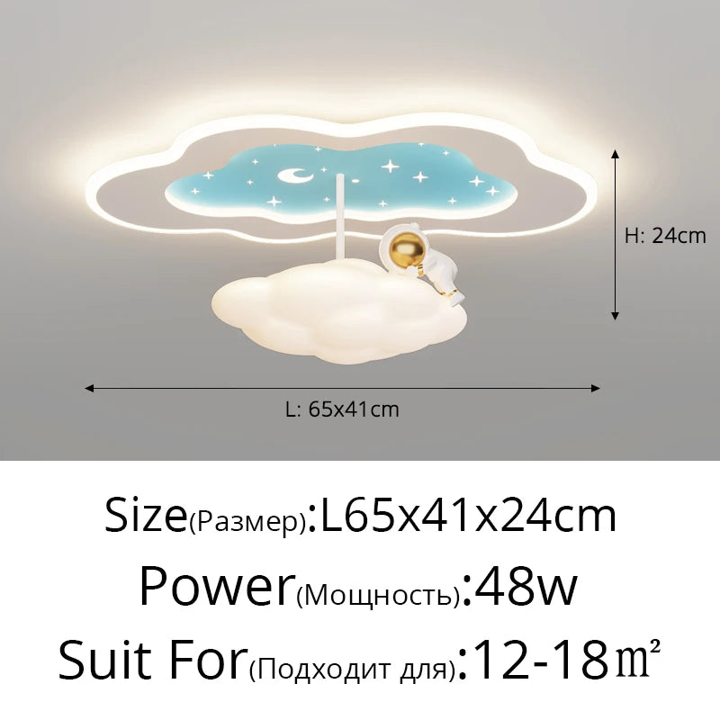 Modern Led Children's Bedroom Ceiling Lights Cloud Airplane Chandelier Boy Girl Room Lamps Home Indoor Decor Lighting Fixtures