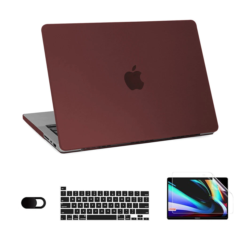 2025 New Ultra Thin Hard Shell Laptop Case For Macbook Air 13 Case For Macbook Pro 14 M4 M3 M2 M1 Chip Air 13 13.6 15 2024 Cover