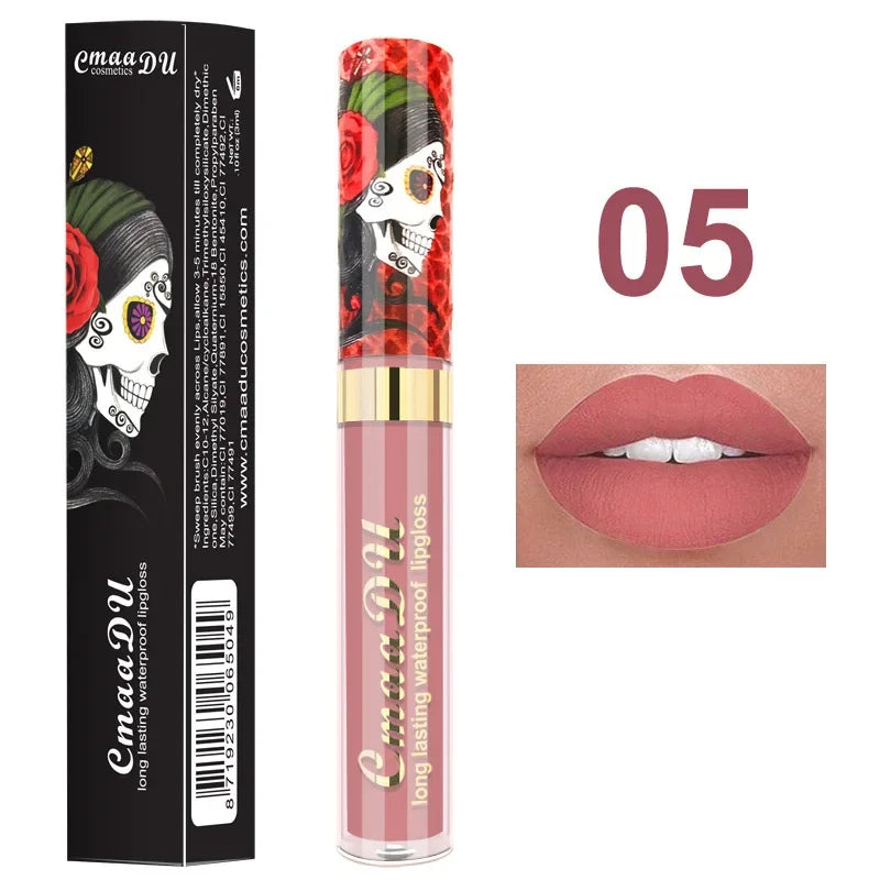CmaaDU Waterproof Nude Matte Liquid Lipstick Lip Gloss Makeup Moisturizing Long Lasting Lipgloss Lip Stick Tint Beauty Cosmetic
