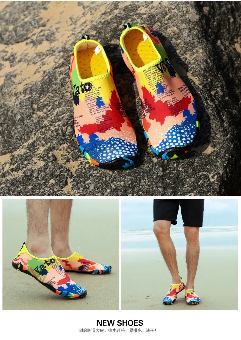Unisex Shoes Swimming Water Yog Women Men Barefoot Outdoor Beach Sandals Upstream Aqua Shoes Nonslip River Sea Diving Sneakers
