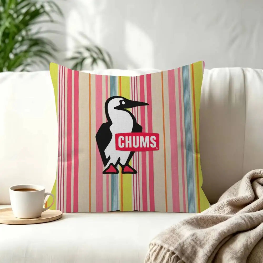 Fashion C-Chums-s Cushion  Decorative Polyester Throw Pillow Cover Square Suitable for Home Office Coffee Shop Decor