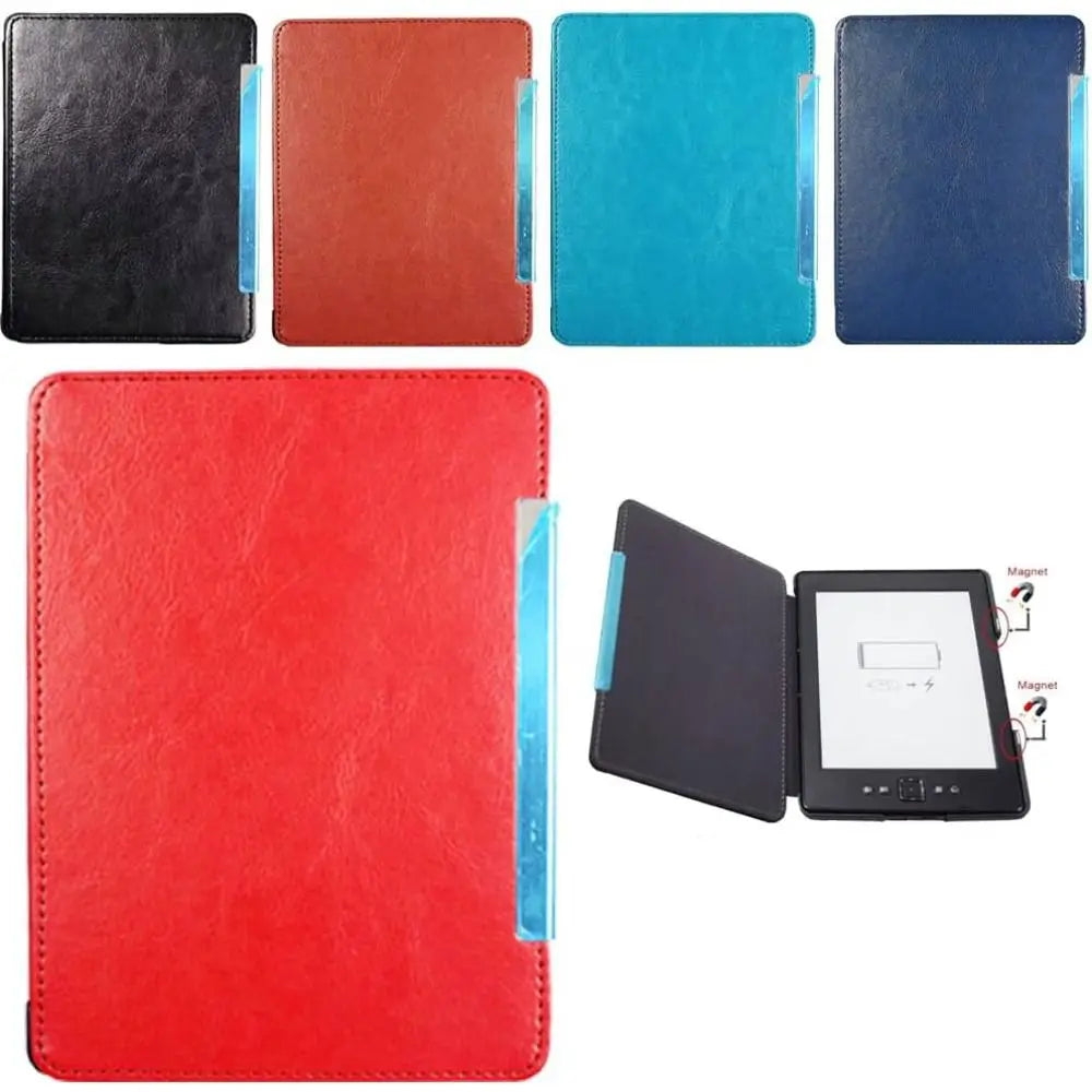 PU Leather Protective Case Magnetic Closure Anti Scratch Folio Cover Ultra Slim for Kindle 5/4th Gen (Model:D01100) 2011