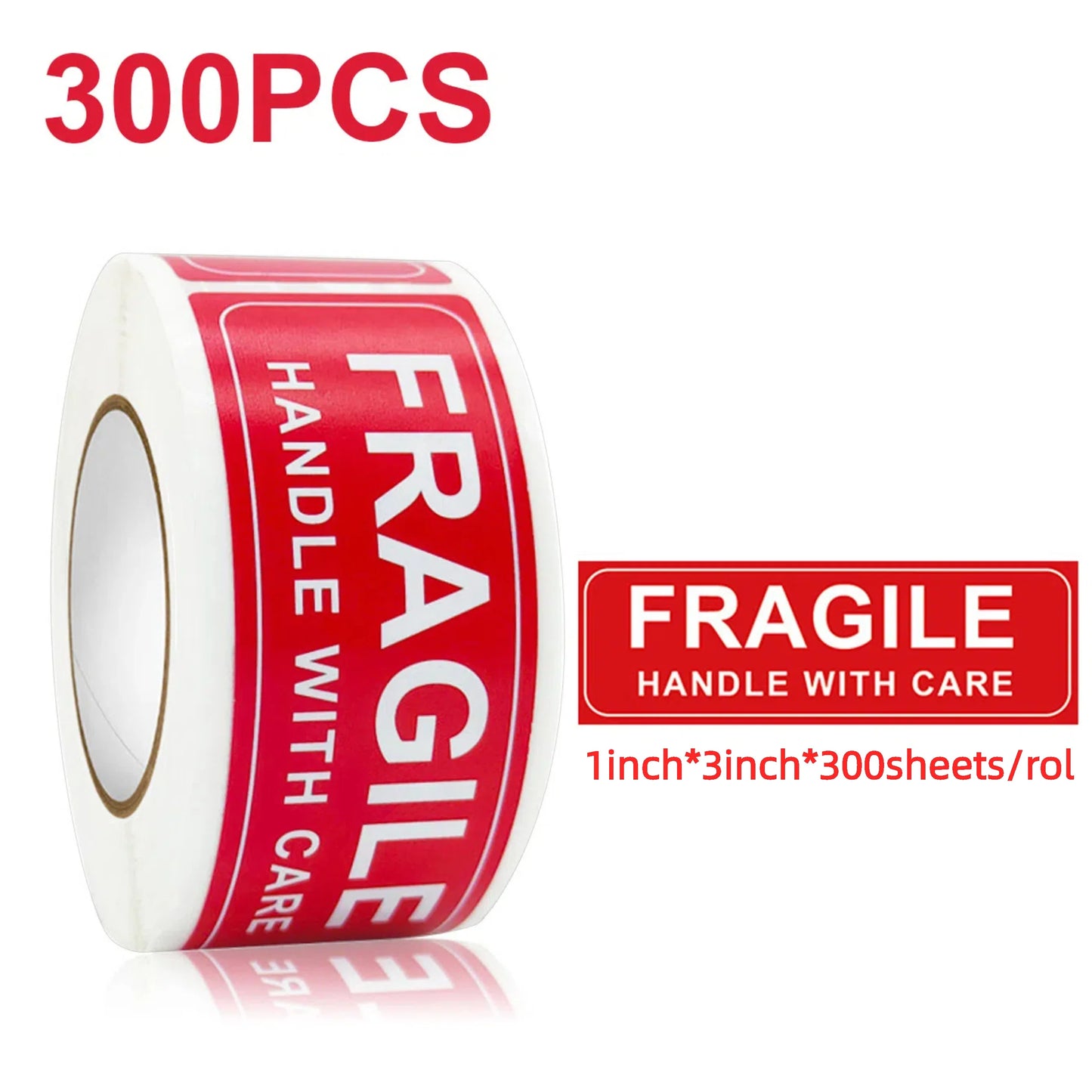 1000/500/150sheets/roll Fragile Label Stickers Handle With Care Warning Signs Careful shipping Tags sticker