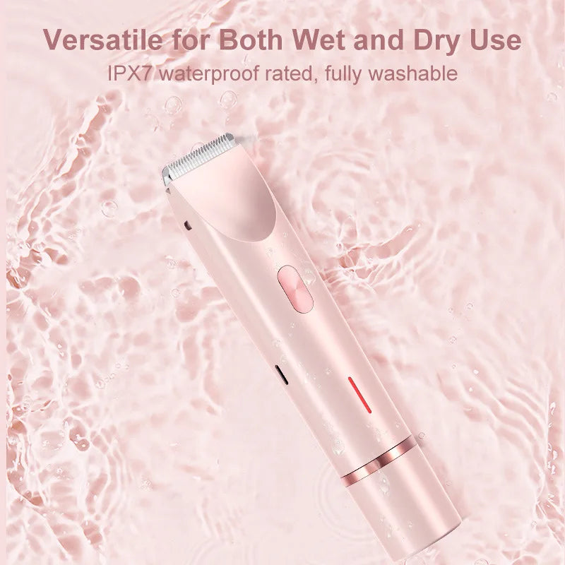 1PC Dual Head Hair Trimmer Women Electric Razors Rechargeable Wet Dry Painless Shaer Machine Hair Remoer For Body Private Areas