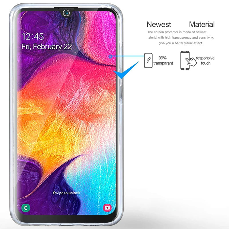 360 Double Silicone Phone Case For Samsung A5 A6 A7 A8 A9 2018 Plus A10 A20E A30 A40S A50 A60 A70 A51 A71 A81 A91 Cover Cases