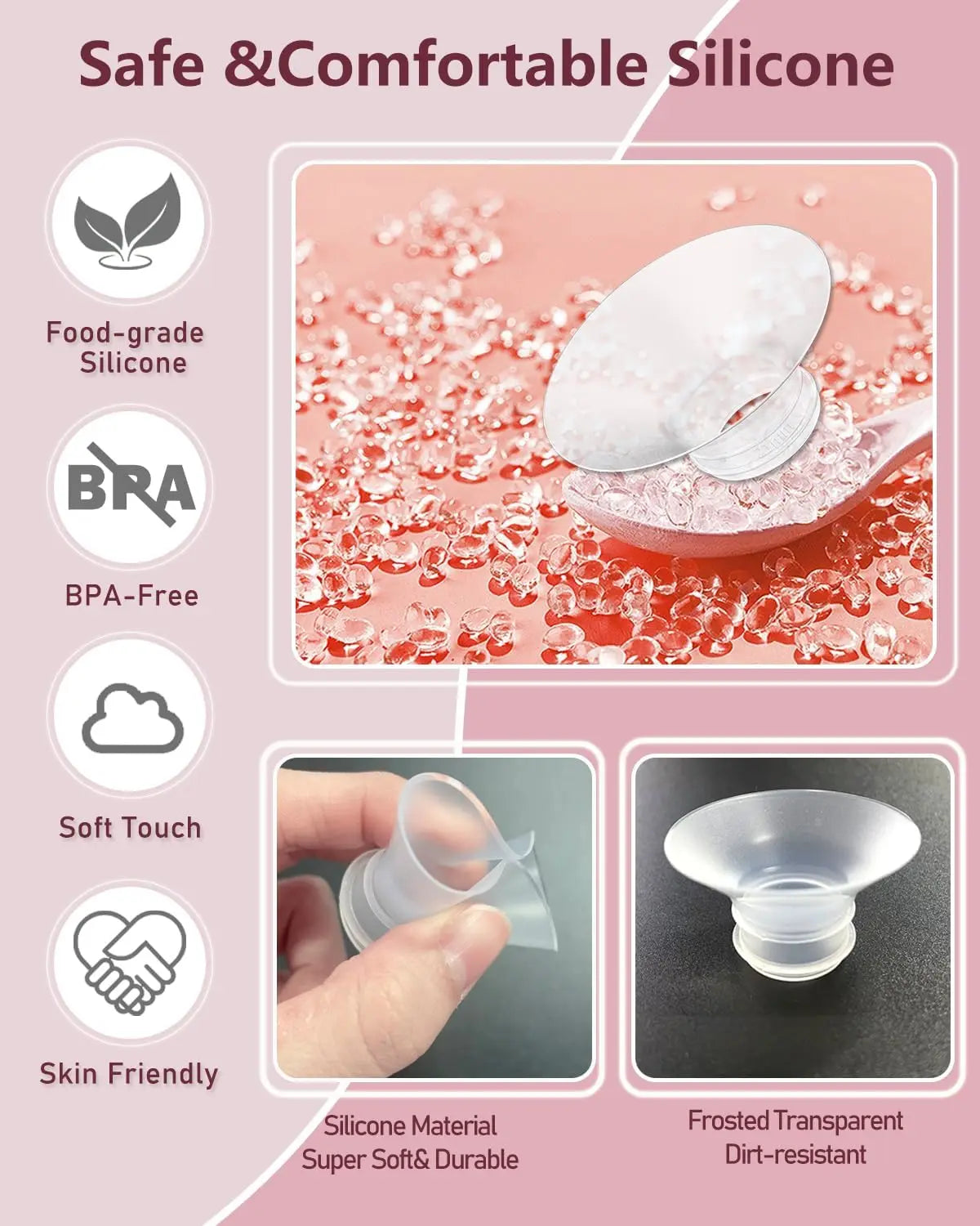 Flange Insert Compatible with Momcozy/Spectra/Medela/Elvie/NCVI/TSRETE/eufy/Lansinoh/XIMYRA Breast Pump 24mm Shields/Flanges