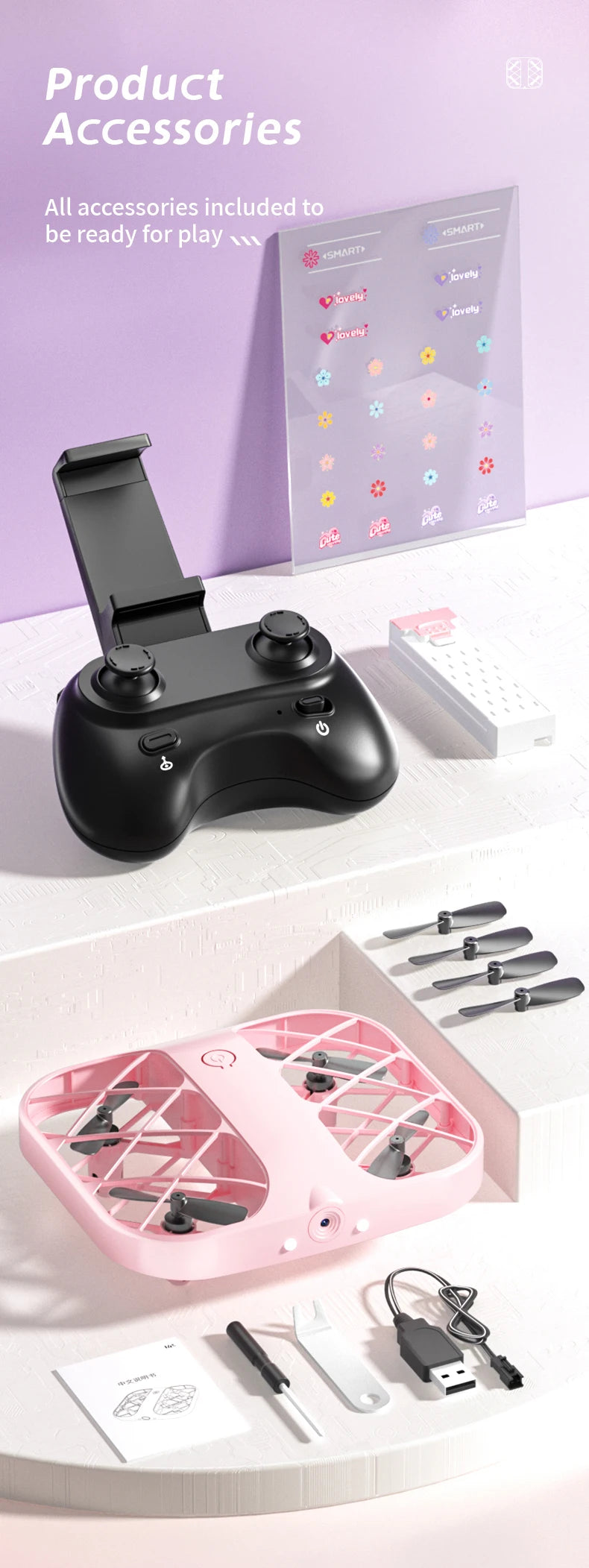 Mini Drone With 4k Professional Camera Air Hover 360° Roll Wide-Angle Camera Portable Long Life Remote Control Helicopter Toy