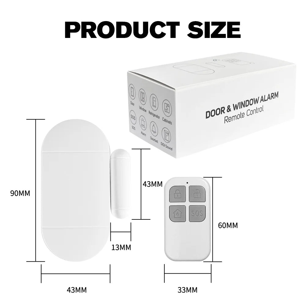 Safety Wireless Door Alarm for Home Security Personal Security Window Alarms Sensor Burglar Door Alarm for Pool, Cars, Sheds