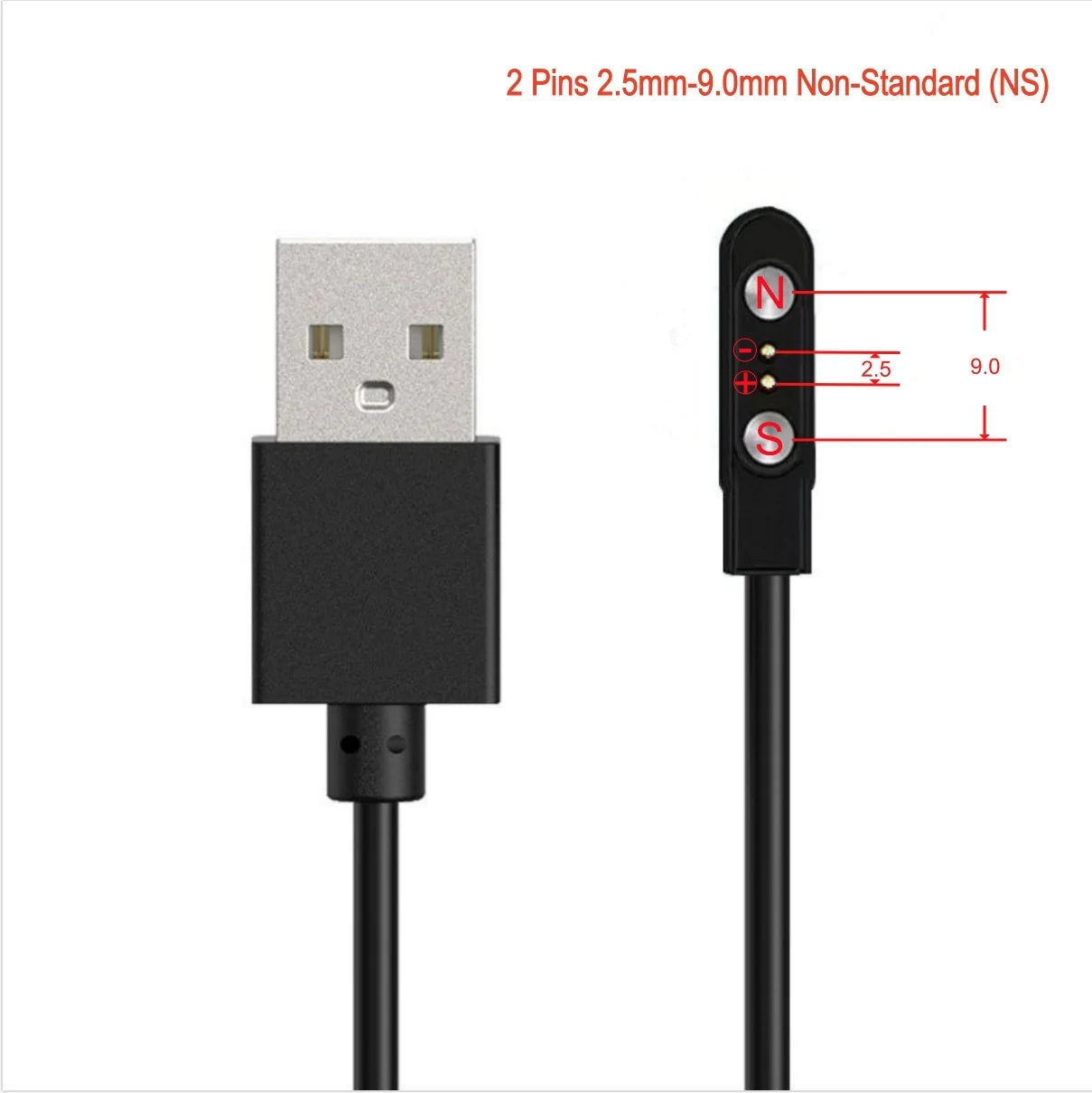 Smart Watch Magnetic USB Charger 2pin 4pin Charging Cable Line Cord Power Adapter Long Wire For Smartwatch Juicer Beauty Devices
