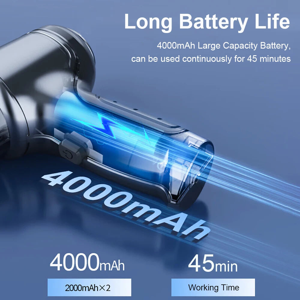 Car Vacuum Cleaner Wireless 95000PA Strong Suction Vacuum Cleaner Portable Handheld Vacuum Cleaner Blower 2in1 for Car Home