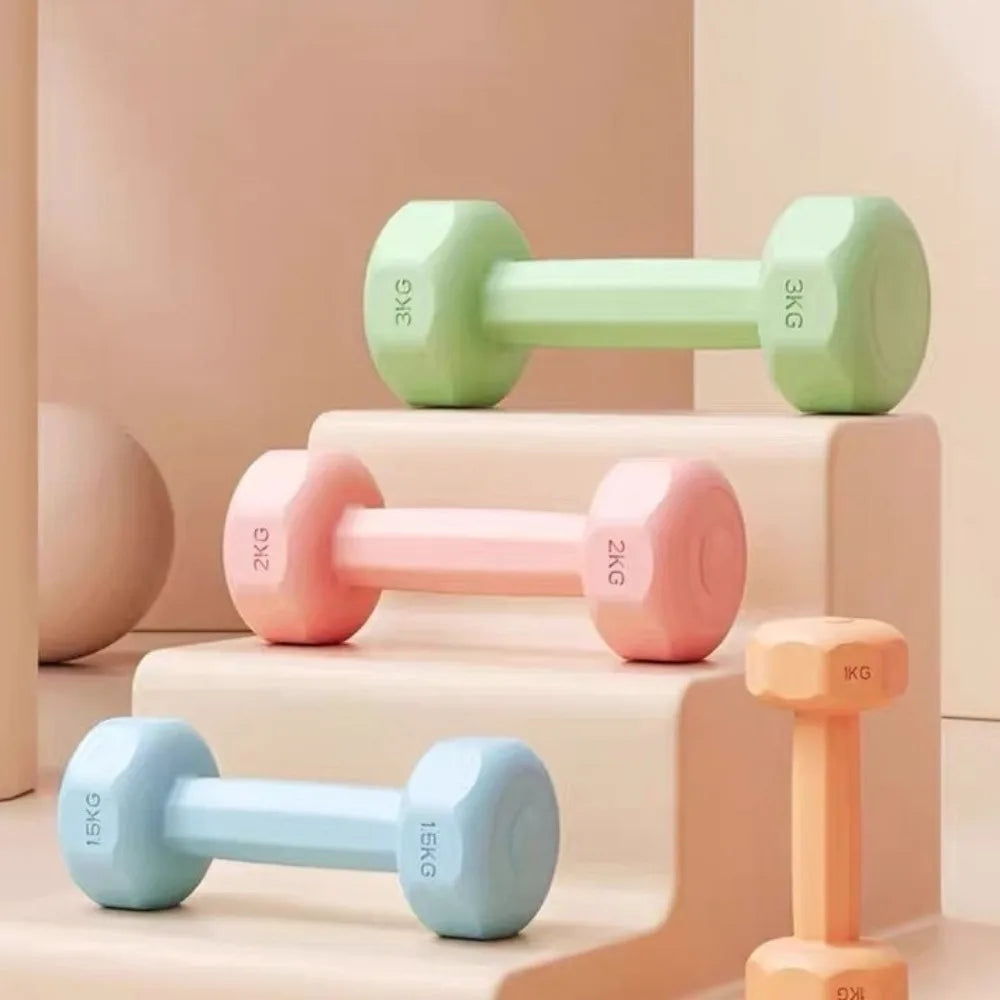 New 1kg Dumbbell Women's Fitness Home Equipment Kettlebell Children Primary School Men's Arm Muscle Yoga Small Dumbbell Set