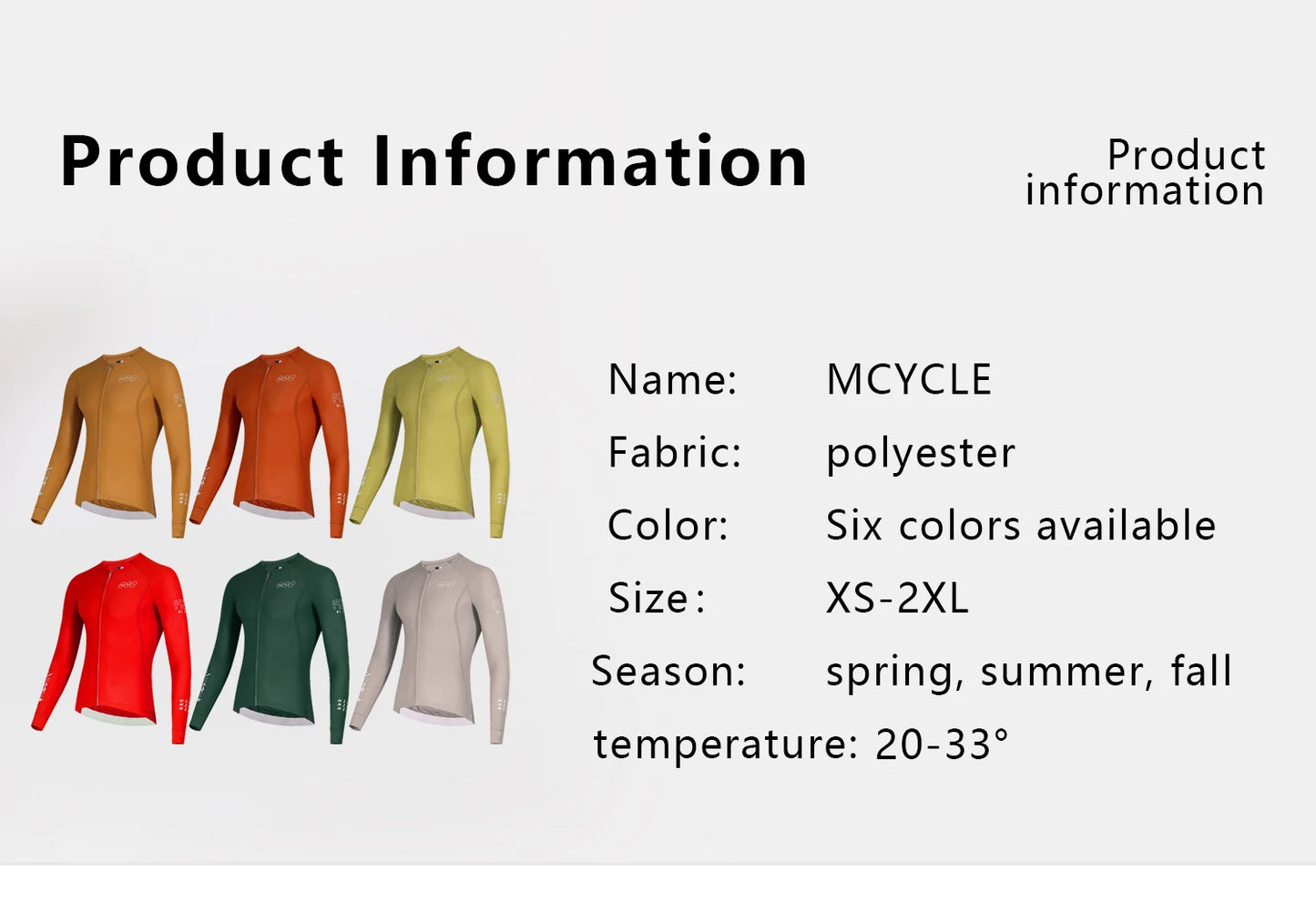 Mcycle New Arrival Men Cycling Jersey Comfortable Quick Dry Bicycle Bike Shirt Top Breathable Long Sleeves Sportswear