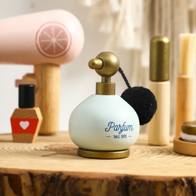 Wooden Baby Toys Simulation Cosmetics Set Pretend Makeup Toys Girls Playing House Game Children Early Education Montessori Toys