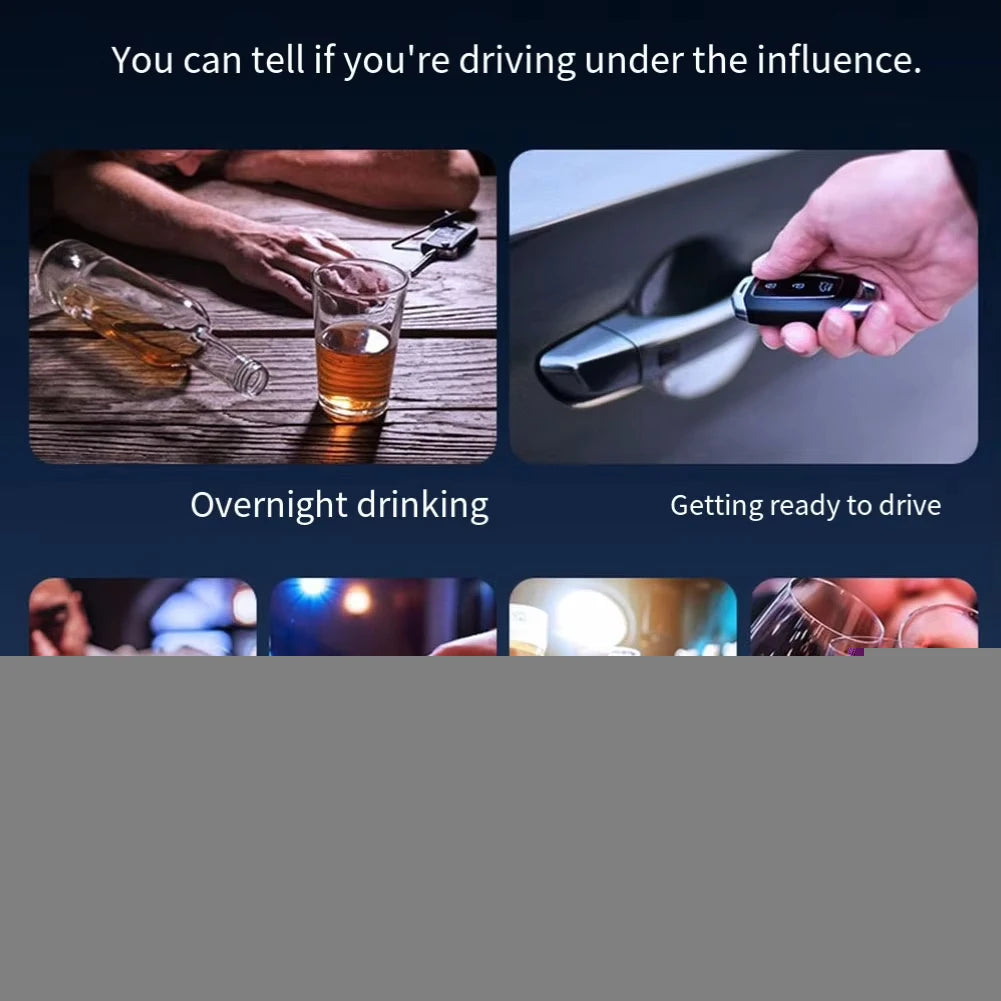 3in1 Portable Non-Contact Alcohol Tester with LED Digital Display Alcoholmeter Alcohol Accuracy Breathalyzer Diagnostic Tool