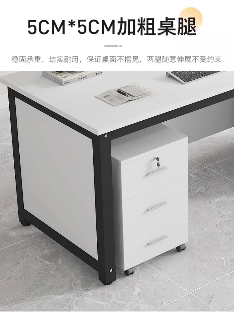 Simple Modern Office Desk Drawers Computer Study Conference Office Desk Reception Bedroom Scrivania Da Ufficio Furnitures