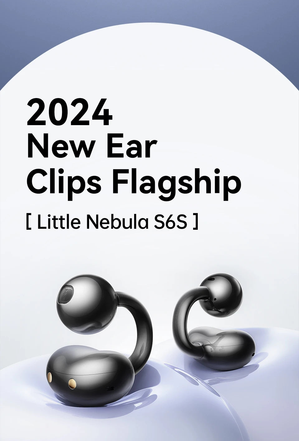 Sanag S6S Free Clip Open Ear Earphone Ear Clip 3D Stereo Sound Bluetooth 5.3 36H Playtime OWS Sport Headphones IPX4 Waterproof