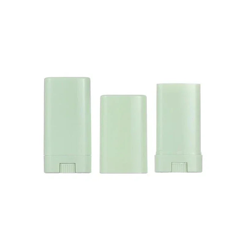100pcs 15g Plastic Oval Lip Balm Tubes Travel Deodorant Containers Perfume Homemade Solid Lotion Portable Makeup Lipstick Tubes