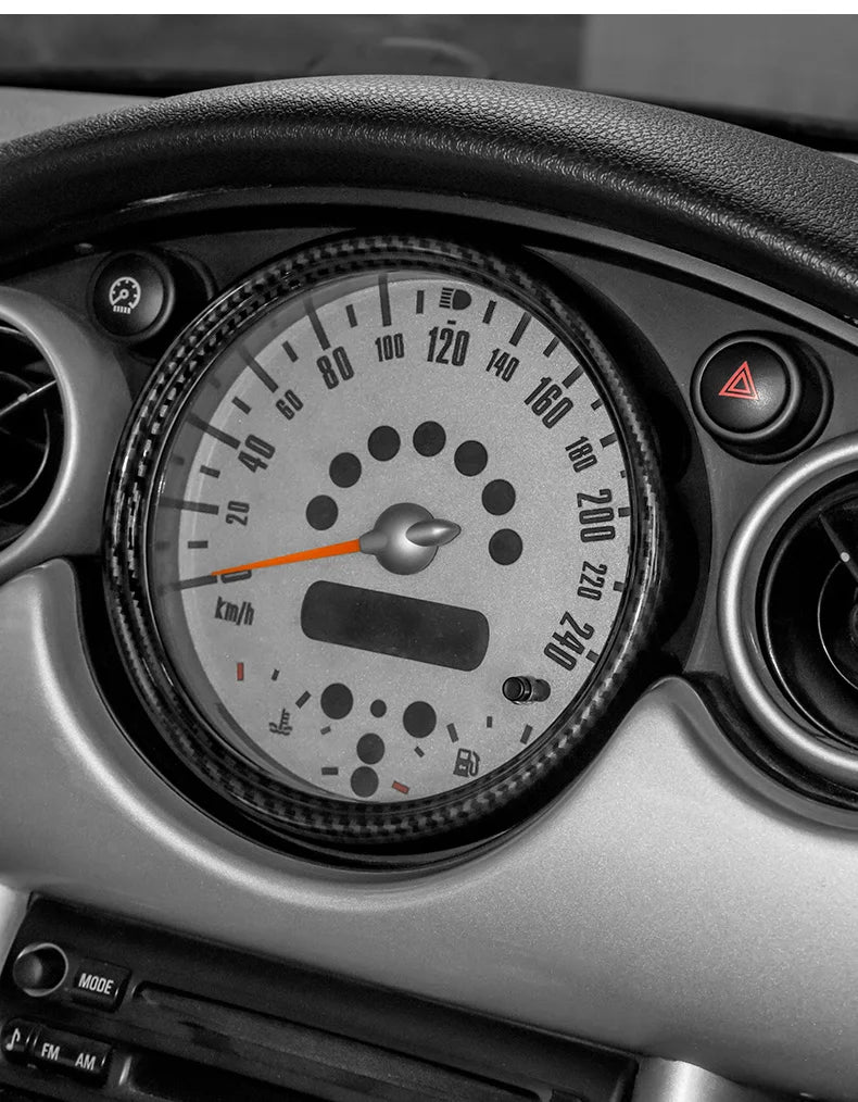 Speedometer Trim Ring Cover Decoration Sticker for Mini Cooper R50 R52 R53 2001 2002 2003 2004 2005 2006 Styling Car Accessories